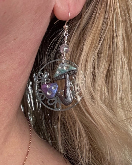 Fairytale Mushroom Earrings | Silver Daisy