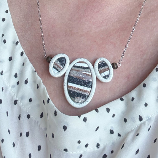 ABIGAIL Pendant Necklace | Layered Geode