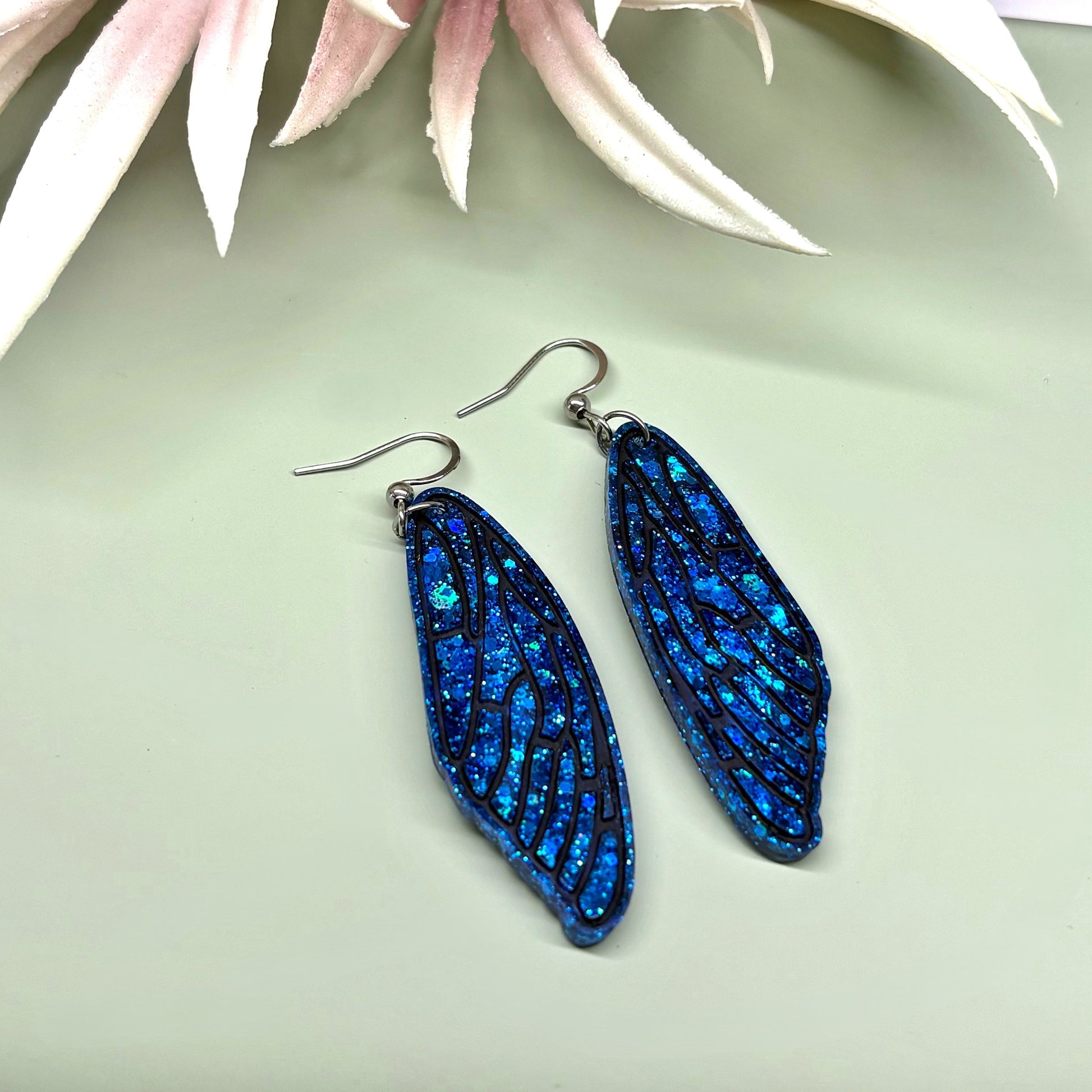 Handmade Fairy Wings Earrings – resin