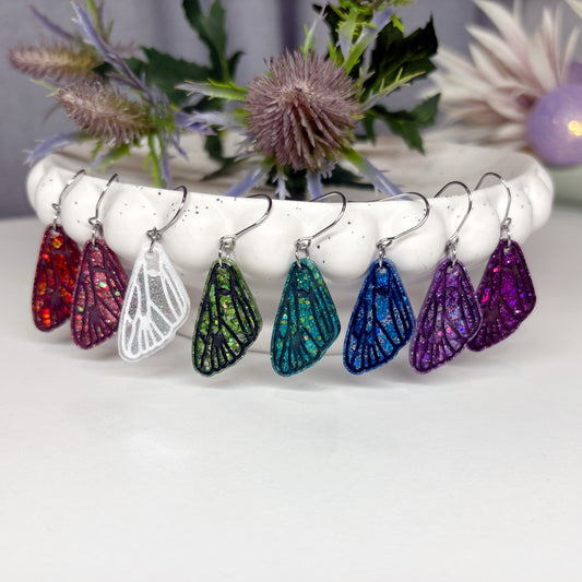 Handmade Fairy Wings Earrings – resin