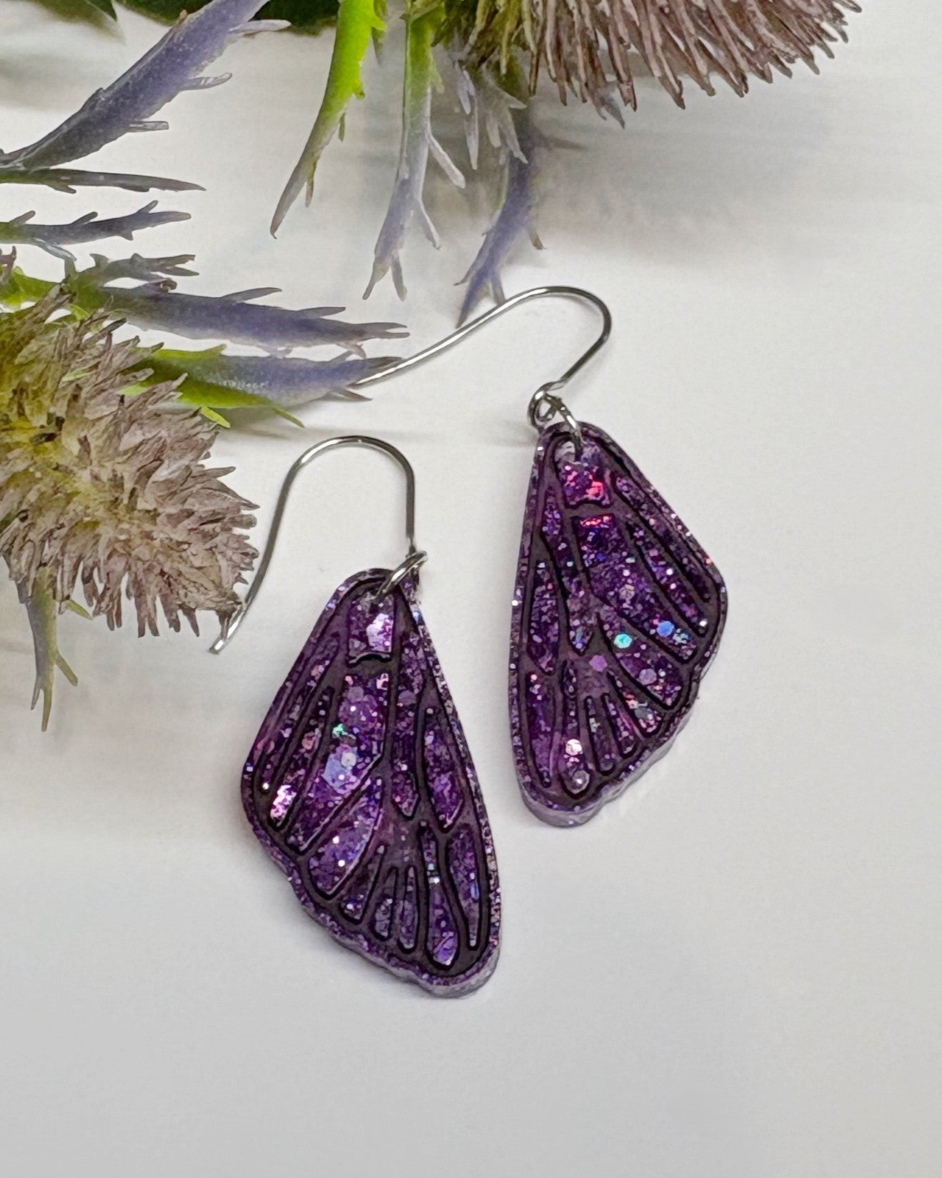 Fairy Wings Earrings | Tiny Wings | Opal Effect
