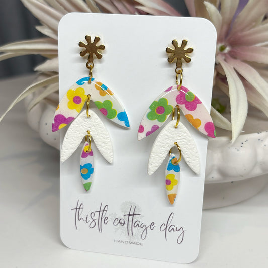 Trio Drop Earrings | Flowers