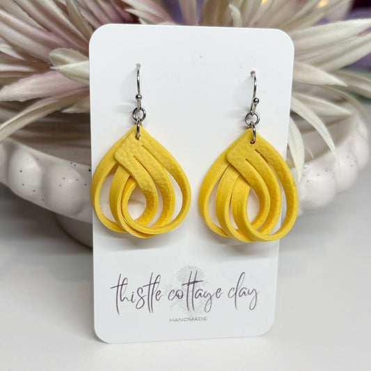 Leather Effect Earrings | Loop Spirals