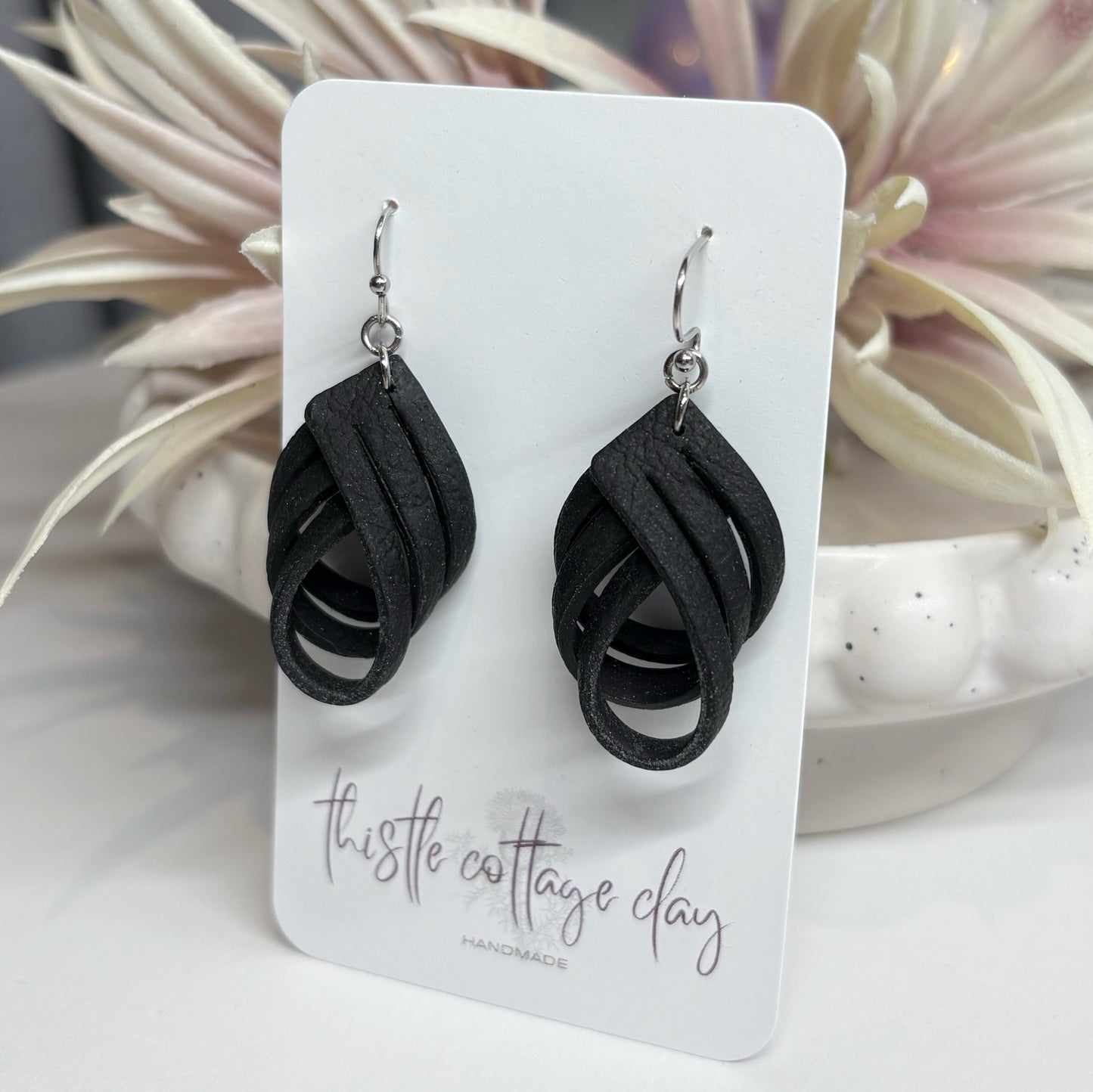 Leather Effect Earrings | Loops