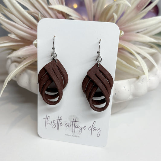 Leather Effect Earrings | Loops