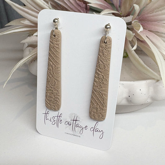 Lace Design Drop Earrings
