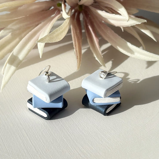 Book Earrings | Blue Hues