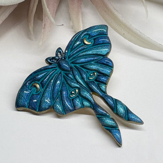 Moon Moth Pin | Fairycore | Turquoise