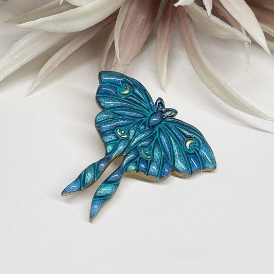Moon Moth Pin | Fairycore | Turquoise