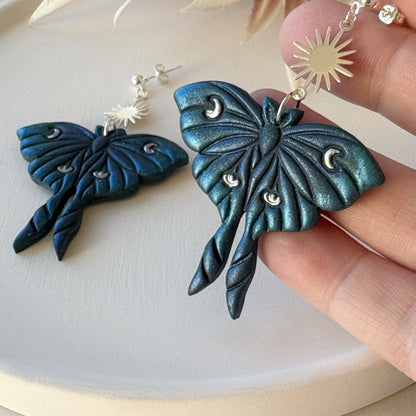 Moon Moth Dangles | Fairycore | Chartreuse