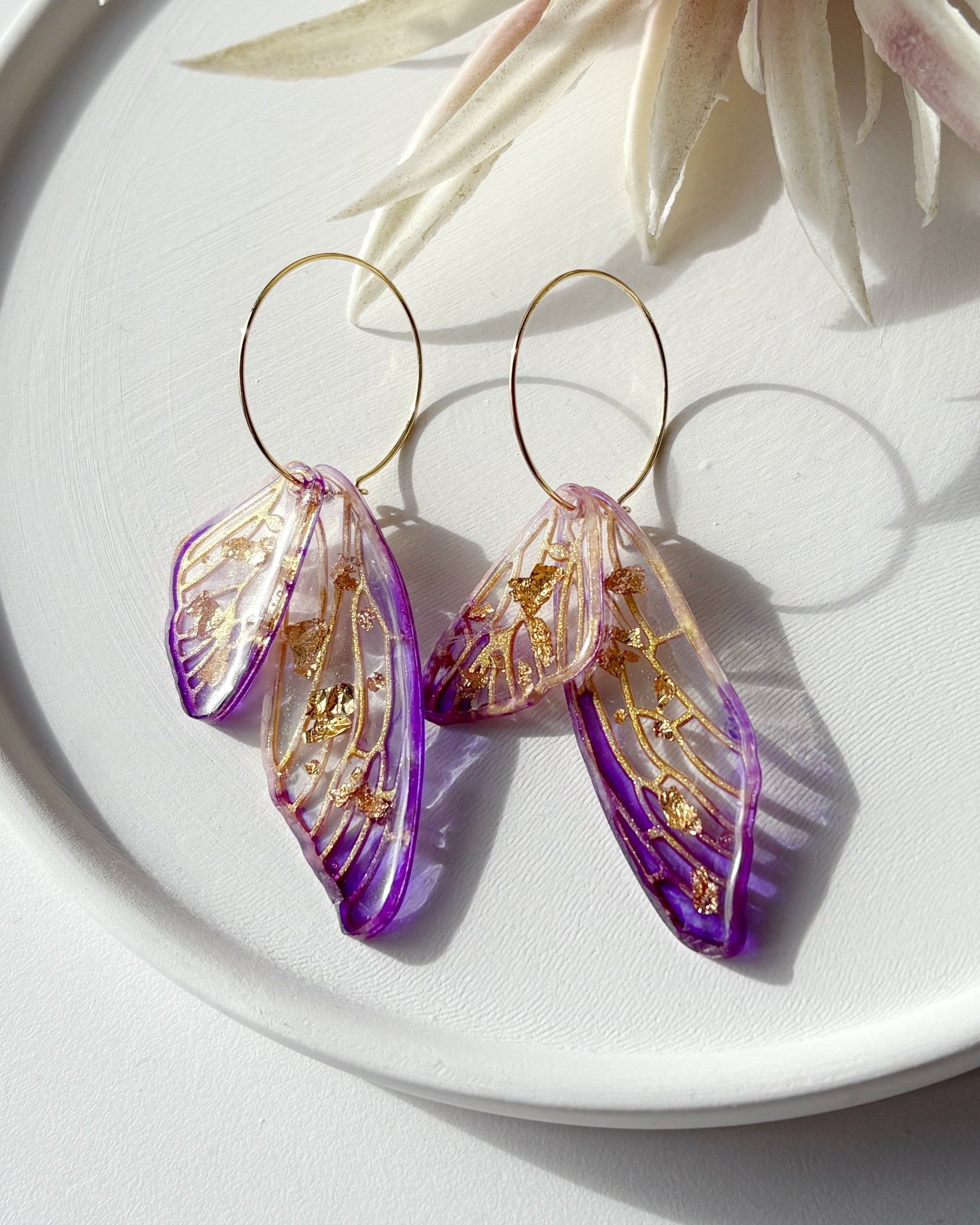 Fairy Wings Earrings | Purple