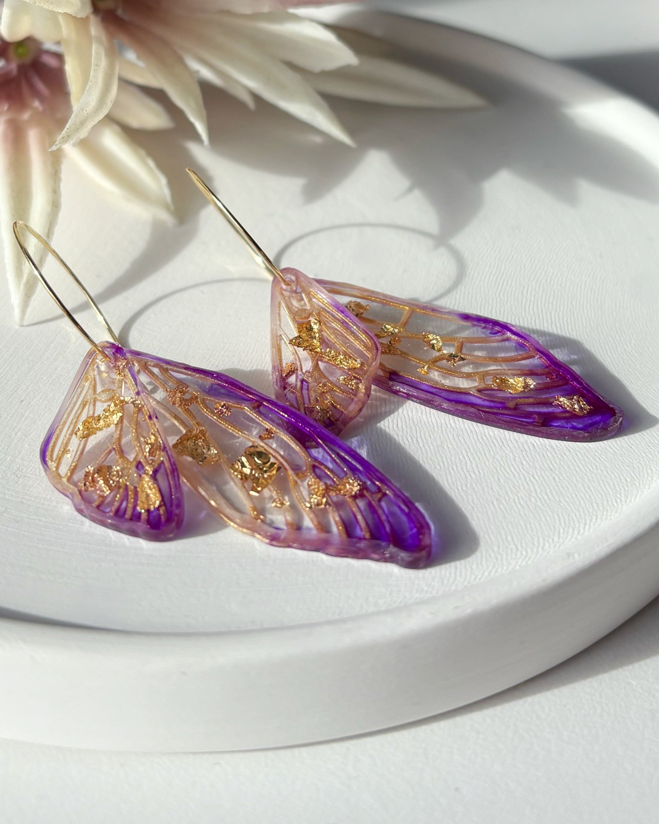 Fairy Wings Earrings | Purple