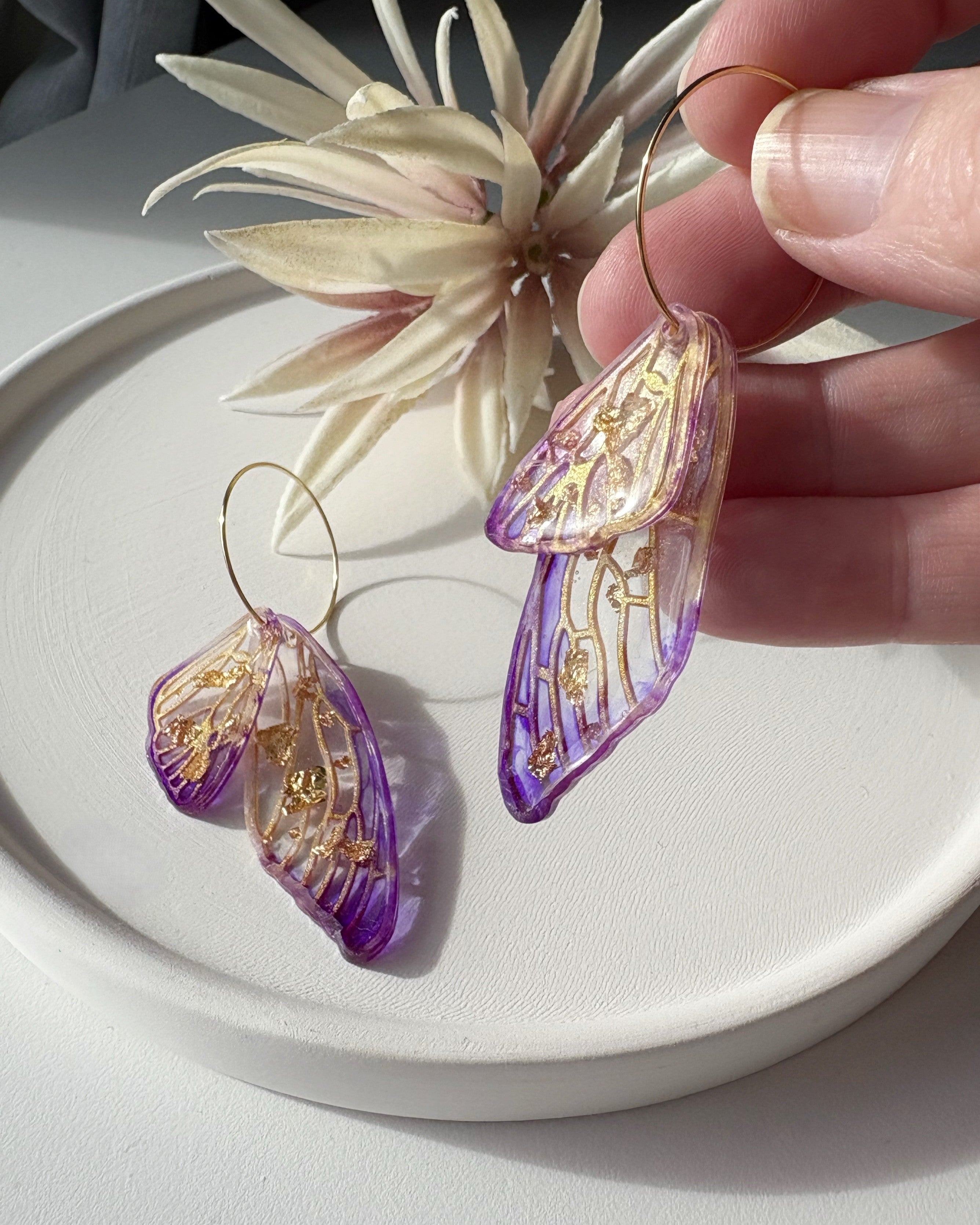 Fairy Wings Earrings | Purple