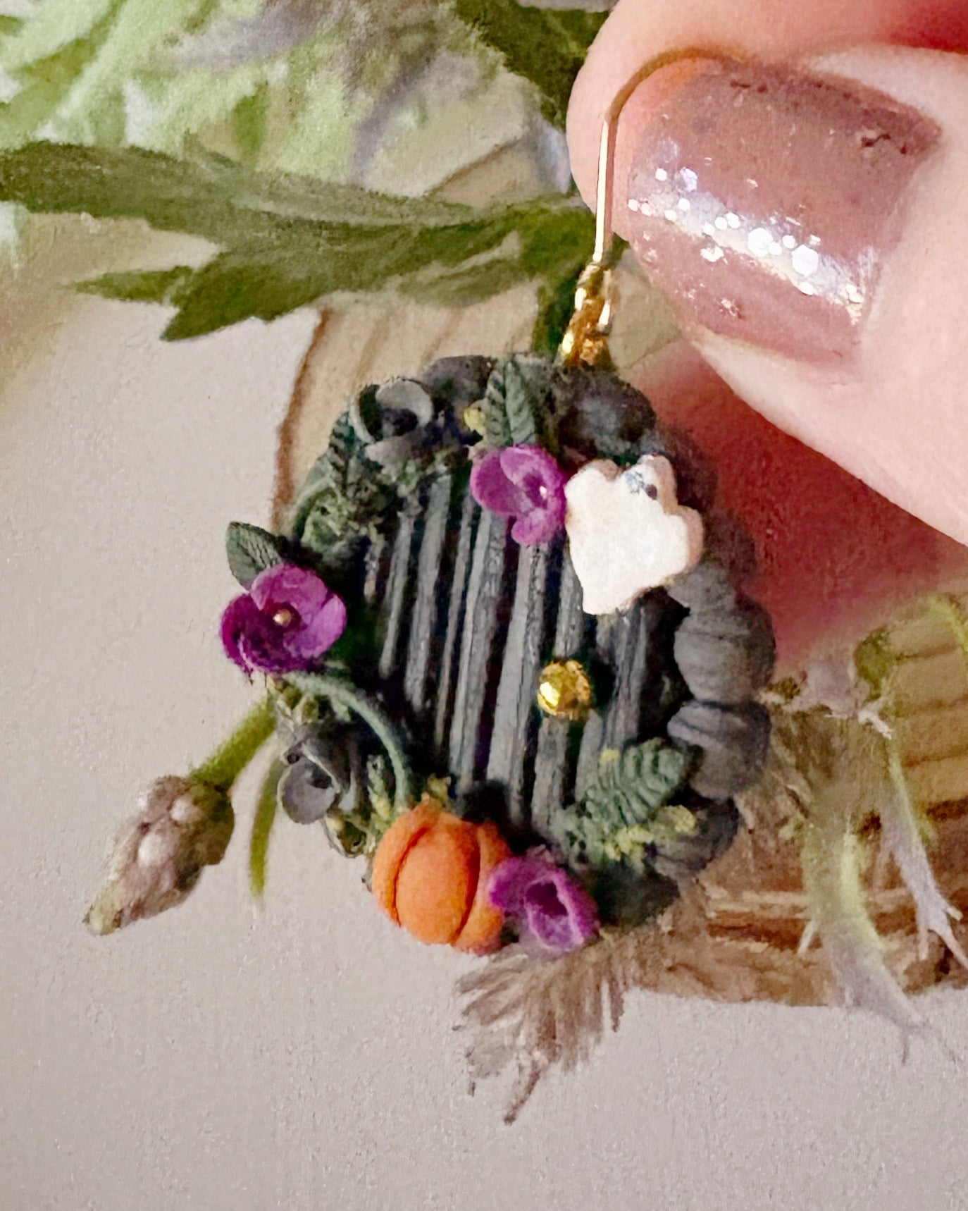 Halloween Fairy Door Earrings | Hobbit Door | Black