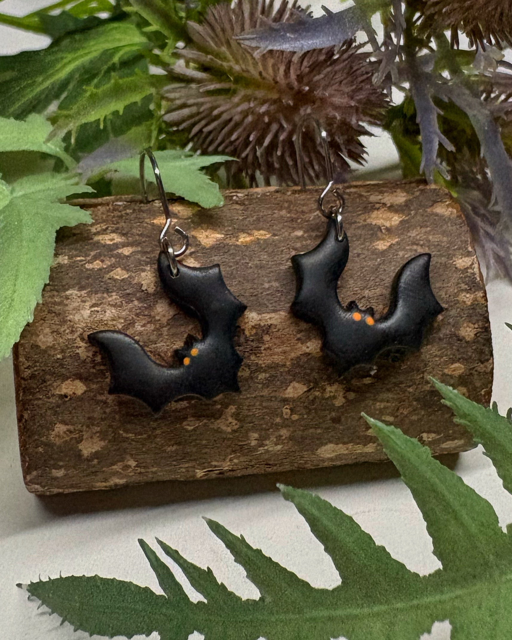 Halloween Bat Earrings