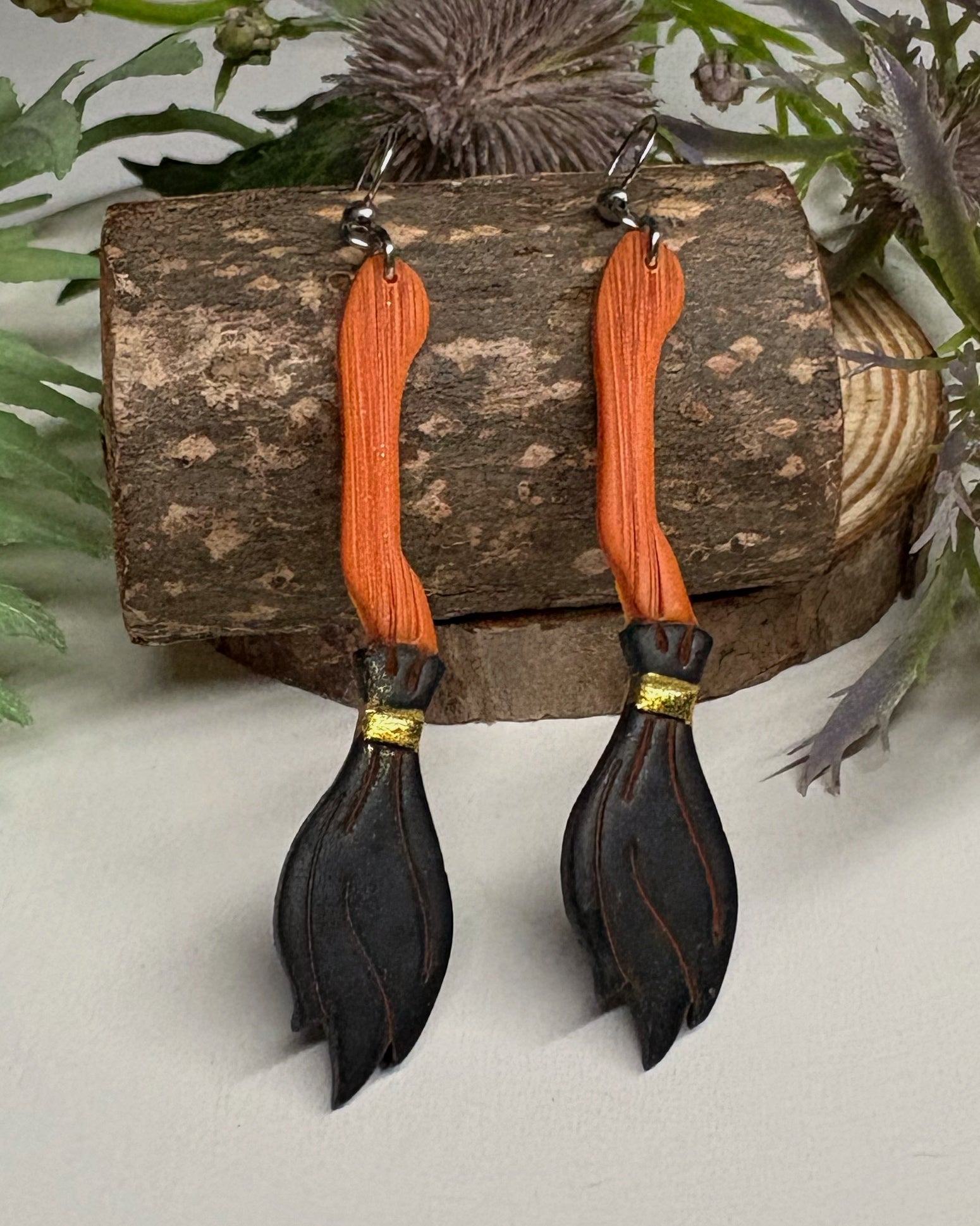 Halloween Broomstick Earrings