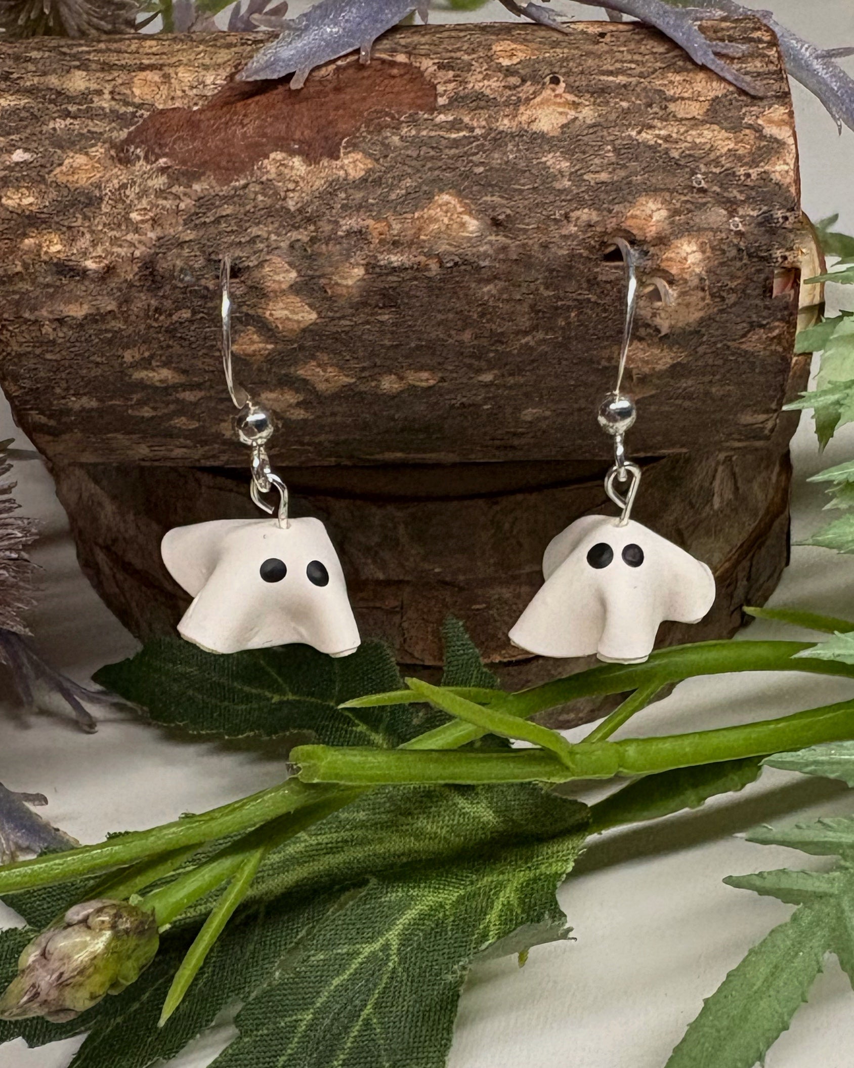 Tiny Ghost Earrings
