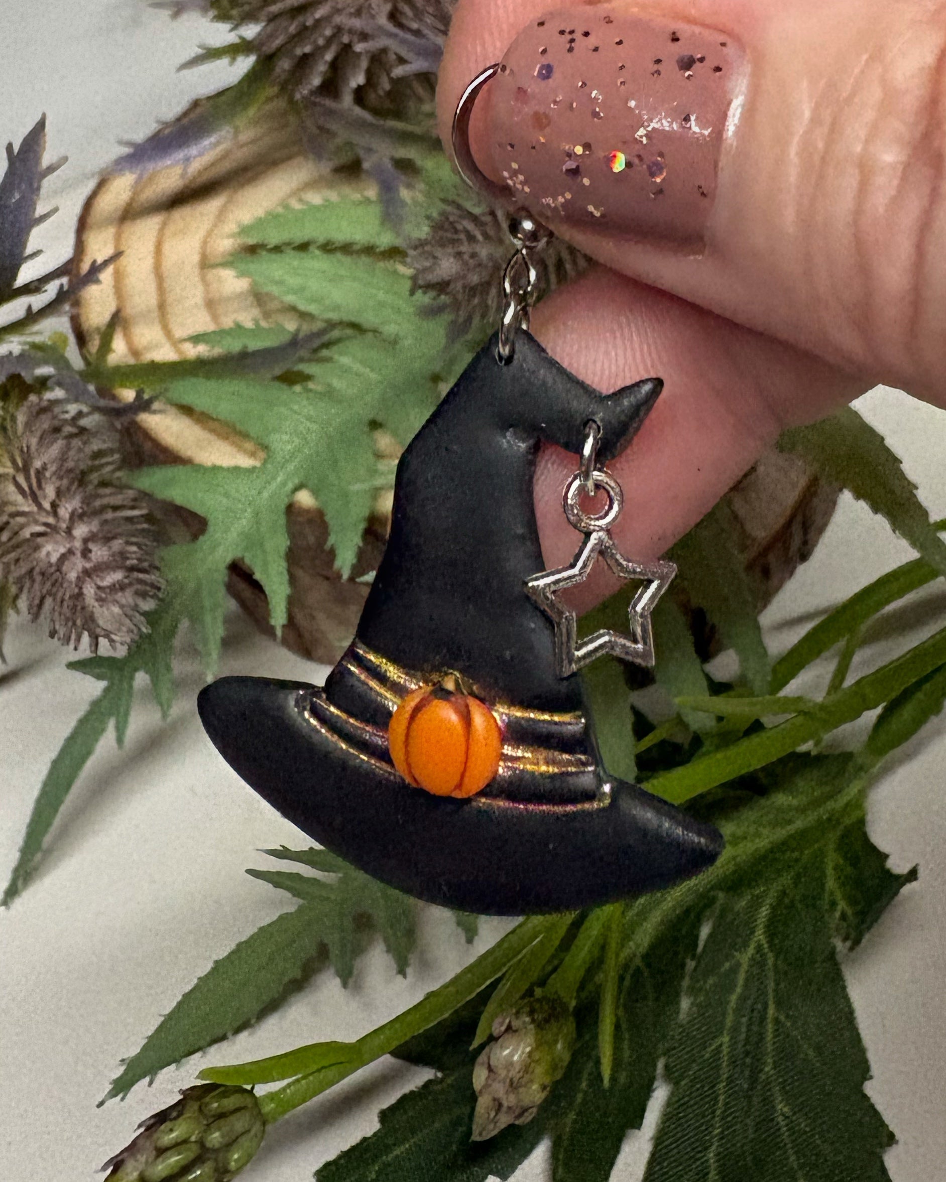 Halloween Witch Hat Earrings