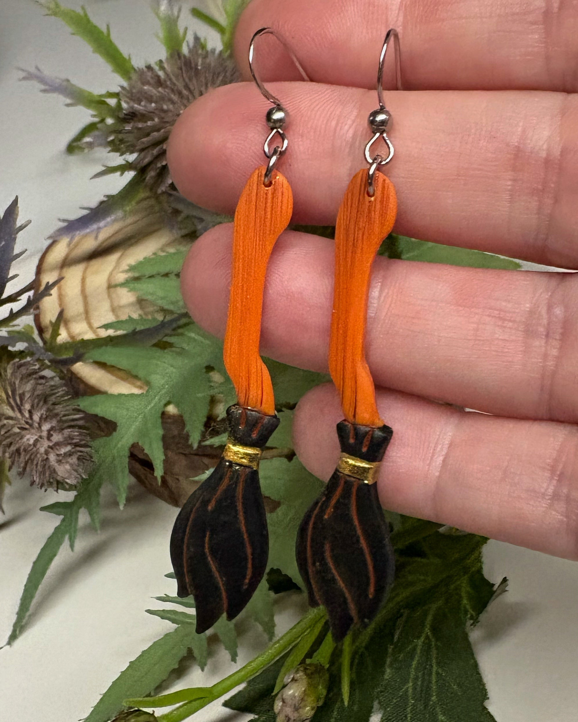 Halloween Broomstick Earrings