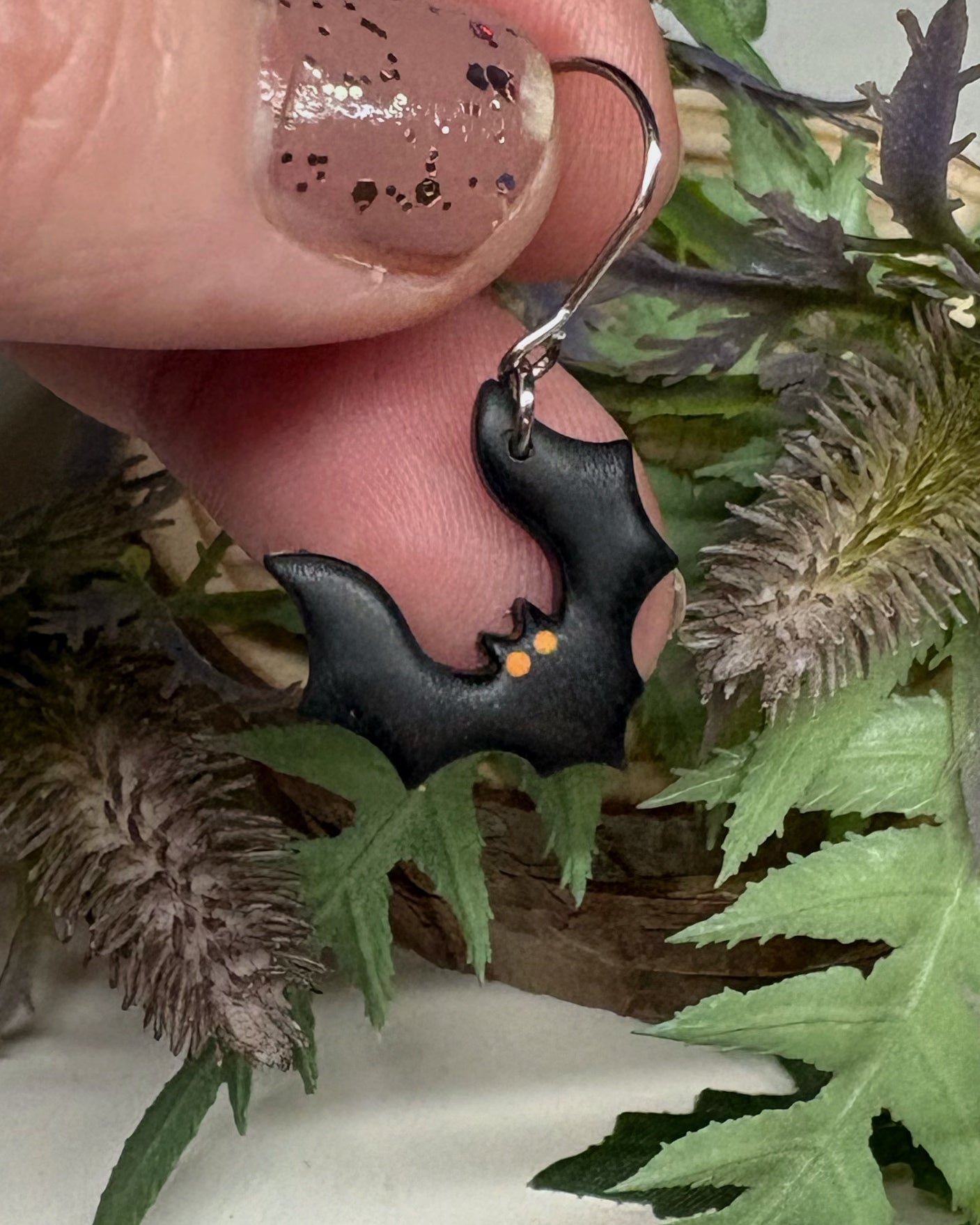 Halloween Bat Earrings