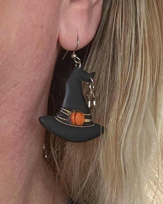 Halloween Witch Hat Earrings
