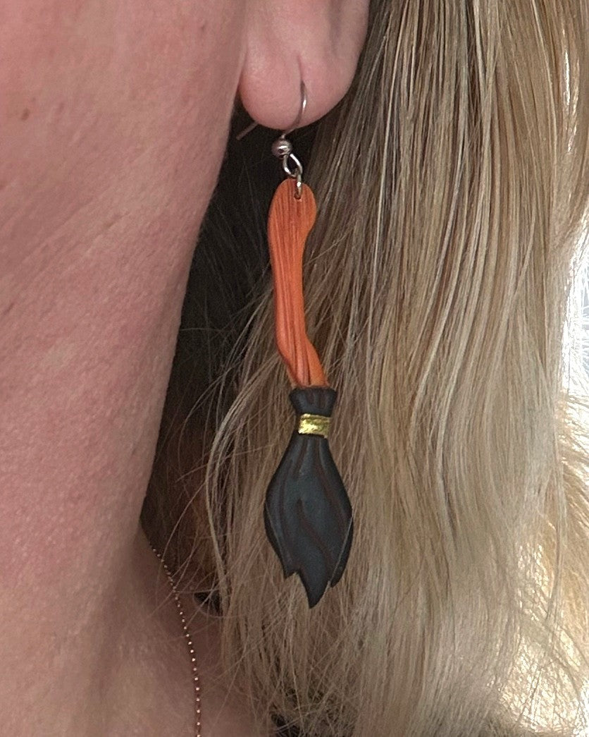 Halloween Broomstick Earrings