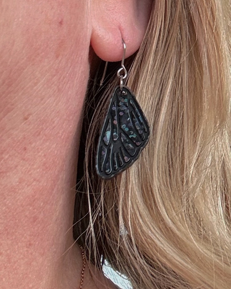 Fairy Wings Earrings | Tiny Wings | Opal Effect