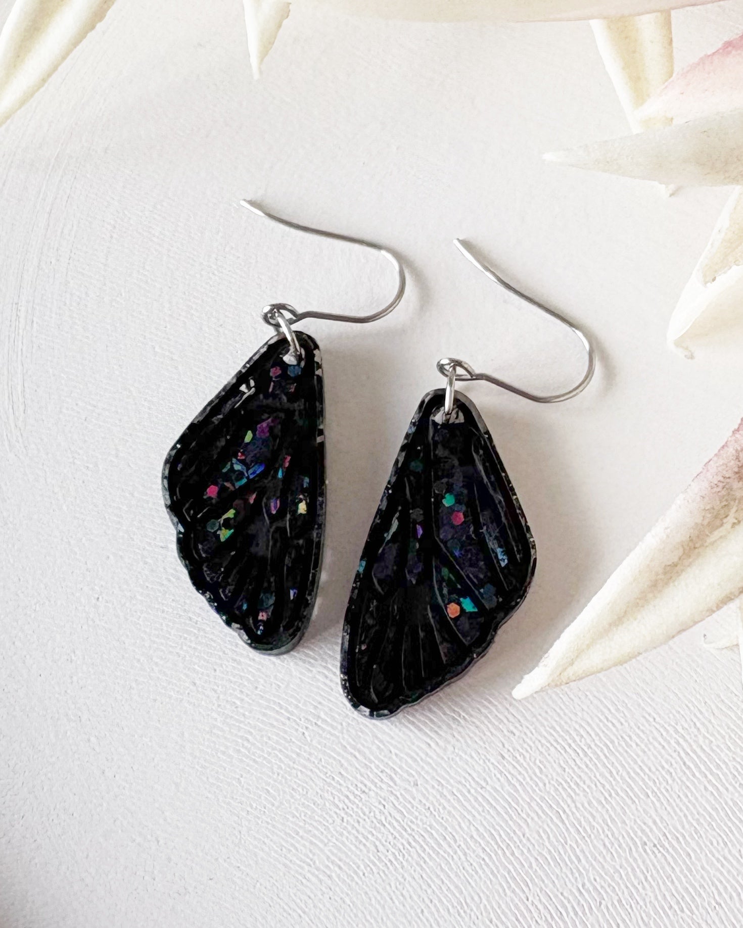 Fairy Wings Earrings | Tiny Wings | Opal Effect