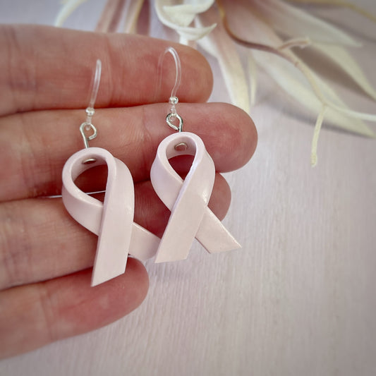 Breast Cancer Awareness | Pink Ribbon Earrings