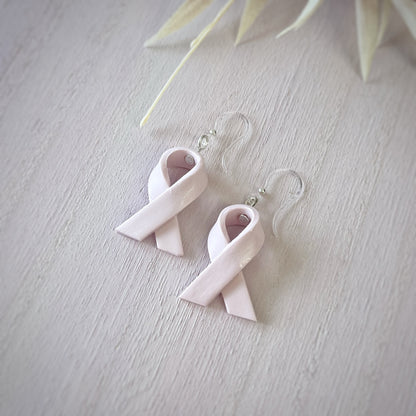 Breast Cancer Awareness | Pink Ribbon Earrings