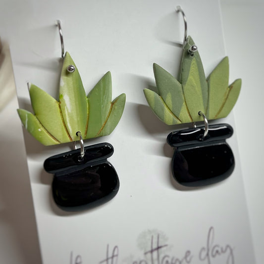 Pot Plant Earrings | Agave