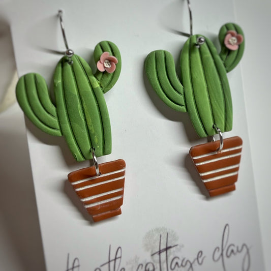 Pot Plant Earrings | Cactus