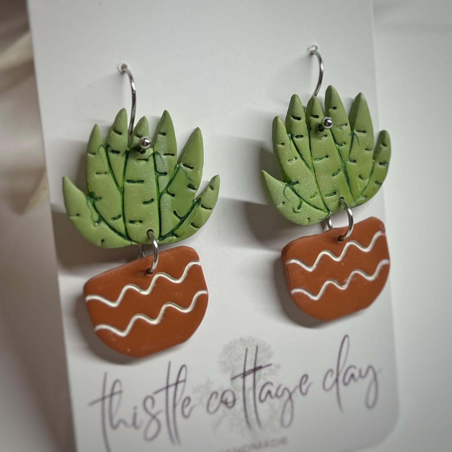 Pot Plant Earrings | Aloe