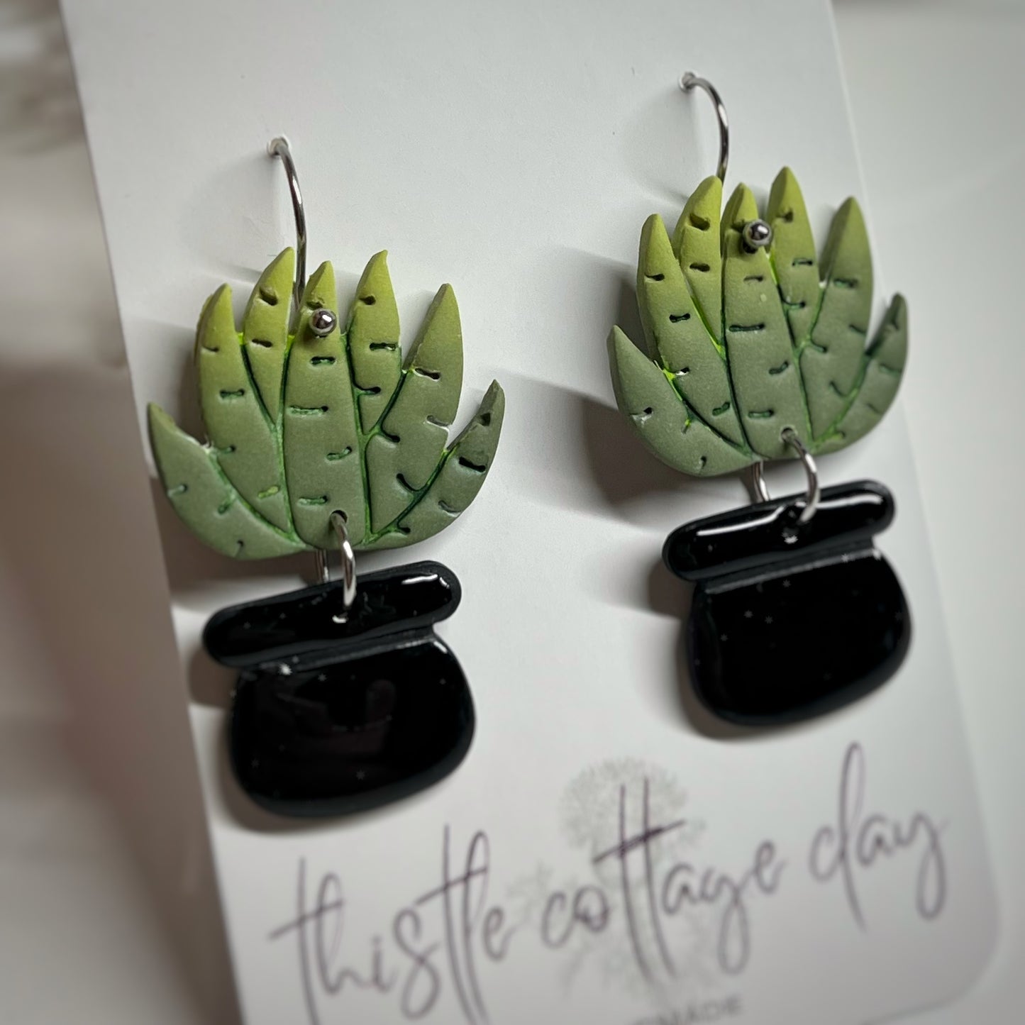 Pot Plant Earrings | Aloe