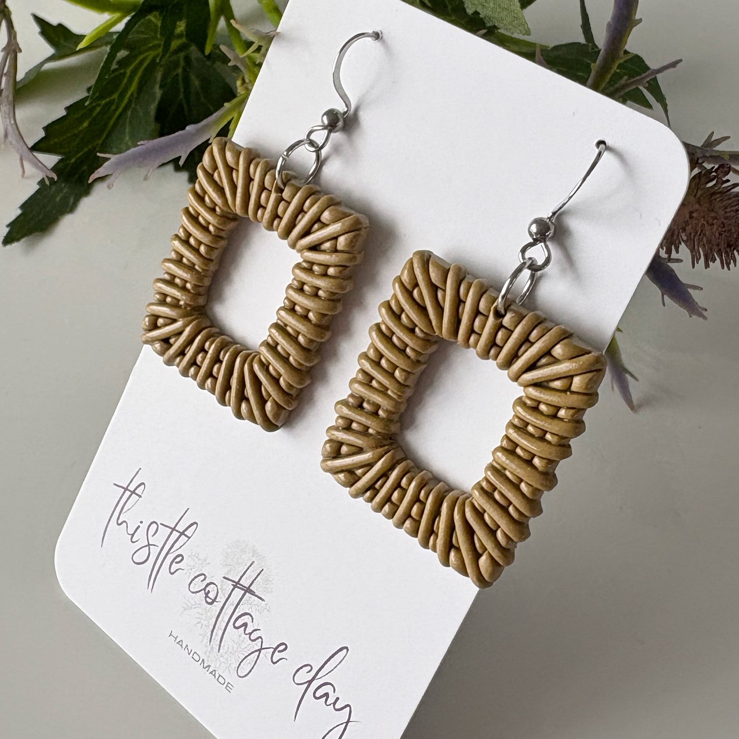 Rattan Weave Earrings