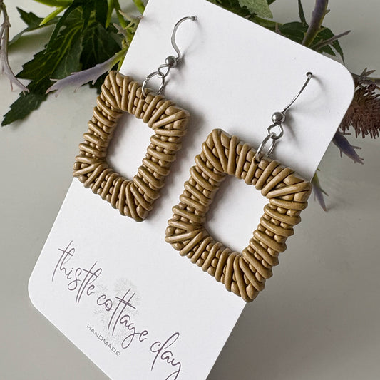 Rattan Weave Earrings