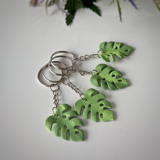 Monstera Keyring Charm
