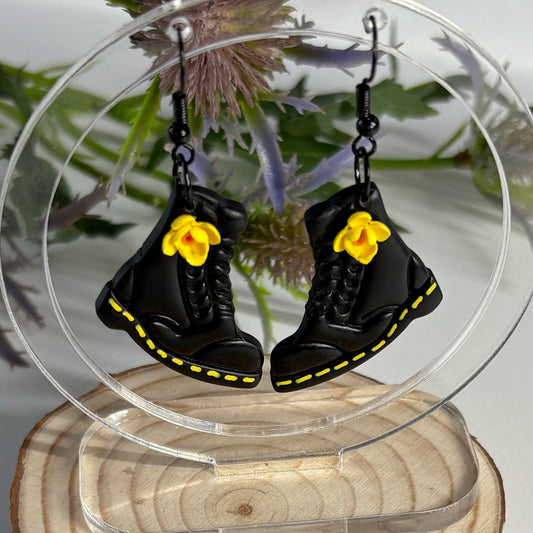 Boot Earrings | Doc Martin Earrings | Black