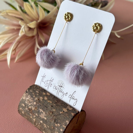 Pom Pom Earrings | Various Colours