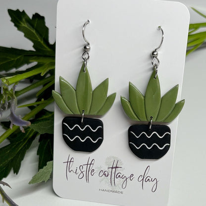 Pot Plant Earrings | Agave