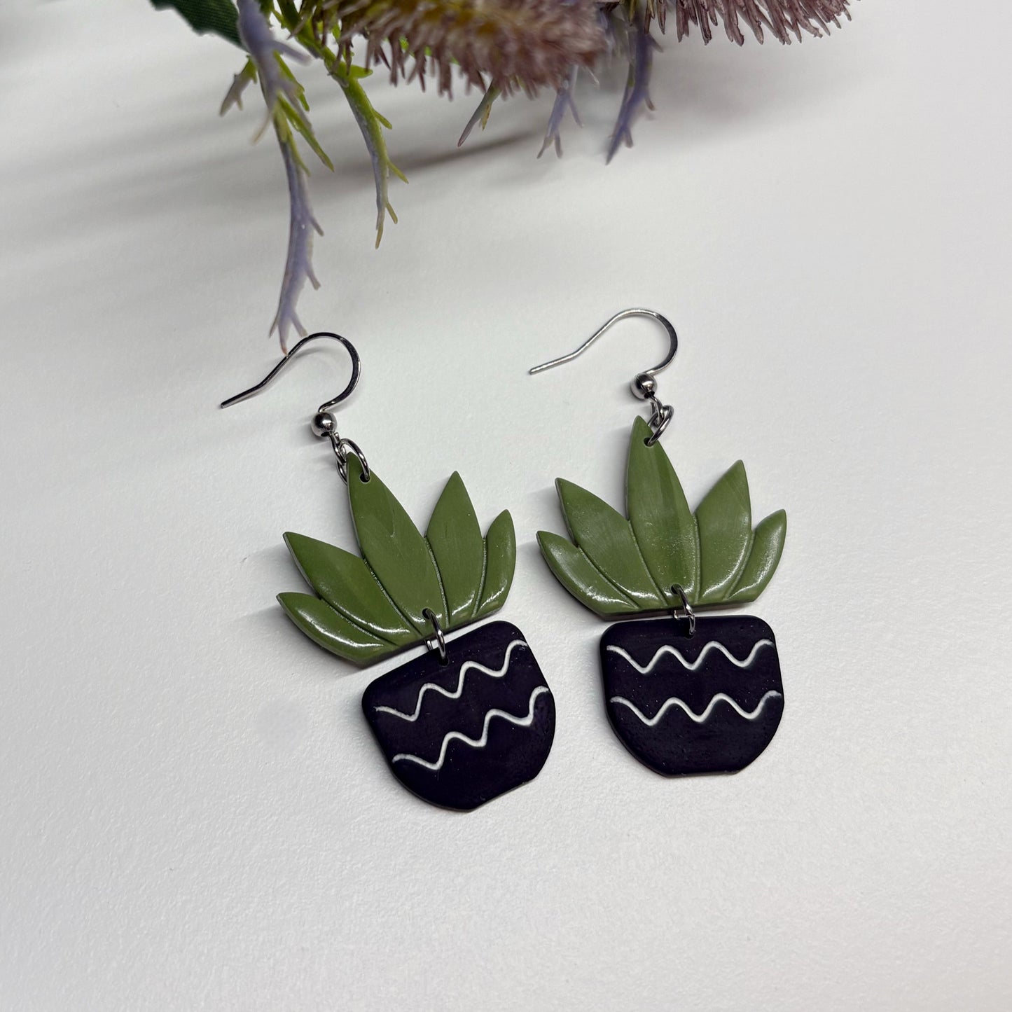 Pot Plant Earrings | Agave
