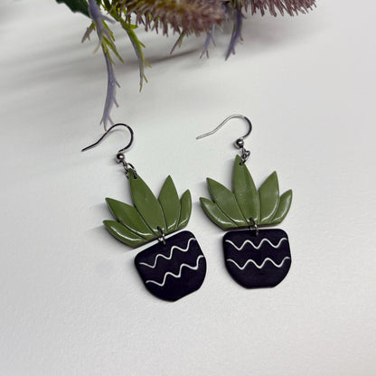Pot Plant Earrings | Agave