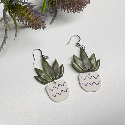 Pot Plant Earrings | Agave