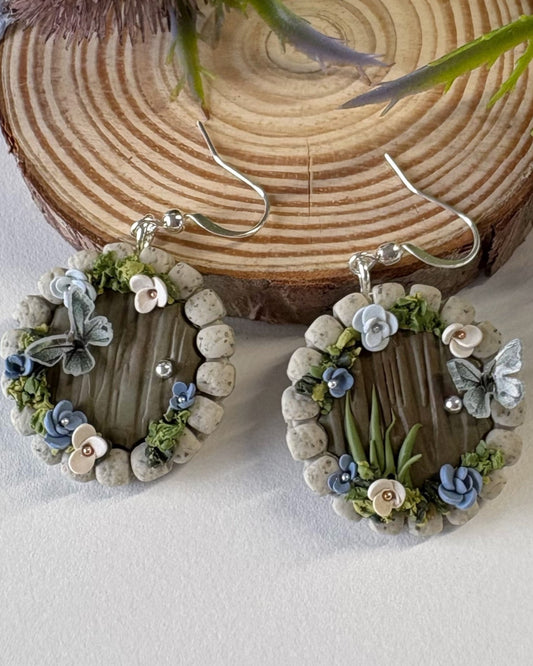 Fairy Door Earrings | Hobbit Door | Bluestone Flowers