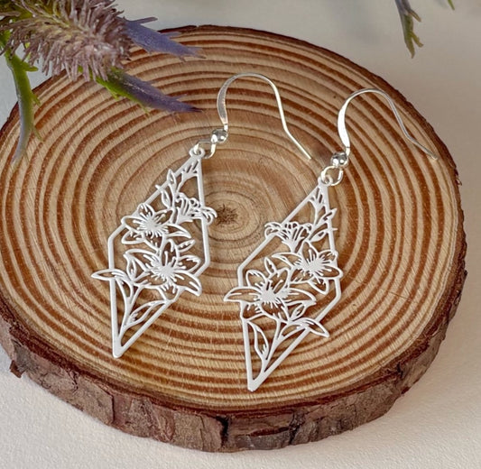 Kelso | Cutout Earrings | White