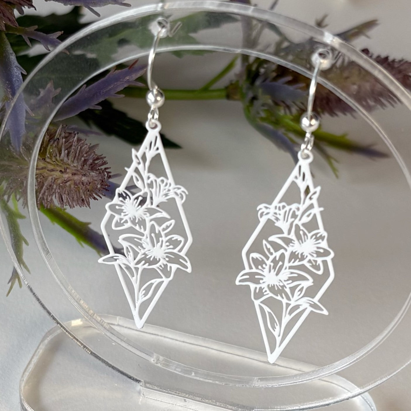 Kelso | Cutout Earrings | White