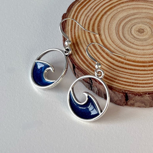 Ocean Wave Drop Earrings
