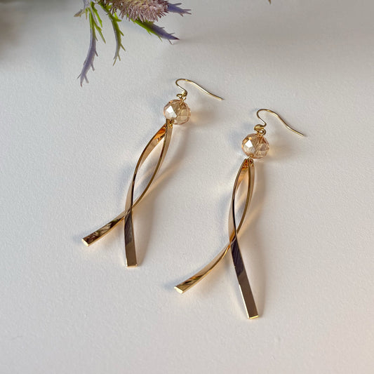 Skye | Gold Ribbon Earrings