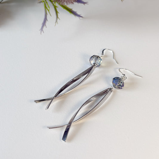 Skye | Silver Ribbon Earrings
