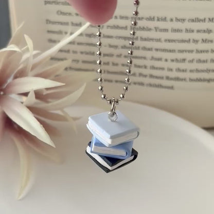 Book Stack Keyring | Blues